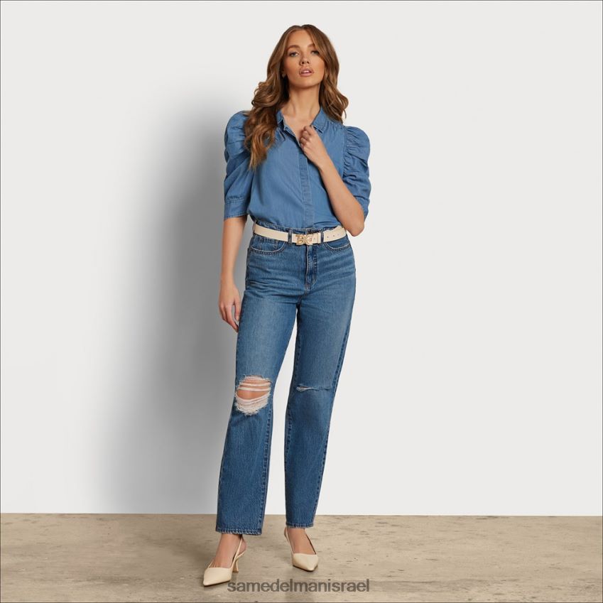 d7a0d7a9d799d79d_d79cd791d795d7a9_sam_edelman_d79ed79bd7a0d7a1d799d799d79d_d792d791d795d794d799d79d_d79ed7a9d7a0d795d7aa_d794_.jpg נשים לבוש Sam Edelman מכנסיים גבוהים משנות ה-90 של יארו קו השמים 4XL22X1201 - Image 1