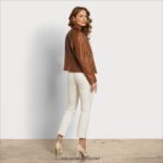 נשים לבוש Sam Edelman מעיל מוטו מעור קוניאק 4XL22X1180 - Image 4
