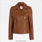 נשים לבוש Sam Edelman מעיל מוטו מעור קוניאק 4XL22X1180 - Image 5