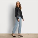 נשים לבוש Sam Edelman מעיל מוטו מעור שָׁחוֹר 4XL22X1179 - Image 2