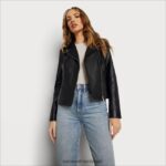נשים לבוש Sam Edelman מעיל מוטו מעור שָׁחוֹר 4XL22X1179 - Image 3