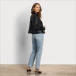 נשים לבוש Sam Edelman מעיל מוטו מעור שָׁחוֹר 4XL22X1179 - Image 4