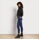 נשים לבוש Sam Edelman מעיל עור טייסים קצר שָׁחוֹר 4XL22X1166 - Image 2
