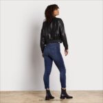 נשים לבוש Sam Edelman מעיל עור טייסים קצר שָׁחוֹר 4XL22X1166 - Image 4