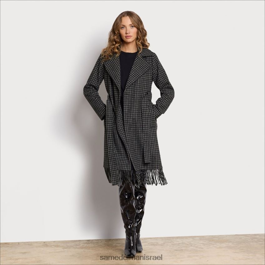 d7a0d7a9d799d79d_d79cd791d795d7a9_sam_edelman_d79ed7a2d799d79c_d7a4d7a8d7a0d796d799d79d_d79cd7a2d798d795d7a3_d797d792d795d7a8.jpg נשים לבוש Sam Edelman מעיל פרנזים לעטוף חגורה לבן שחור 4XL22X1237 - Image 1