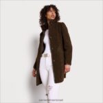 נשים לבוש Sam Edelman מעיל שרלינג מזויף זית טוסקנה 4XL22X1275 - Image 2