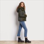 נשים לבוש Sam Edelman פחזנית קצרה עם ברדס זית 4XL22X1252 - Image 2