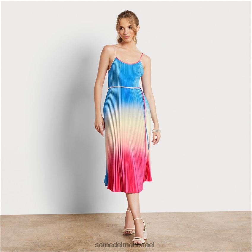 d7a0d7a9d799d79d_d79cd791d795d7a9_sam_edelman_d7a9d79ed79cd7aa_d79ed799d793d799_d79ed7a7d795d7a4d79cd7aa_d790d795d79ed791d7a8.jpg נשים לבוש Sam Edelman שמלת מידי מקופלת אומברה כחול ורוד 4XL22X1131 - Image 1