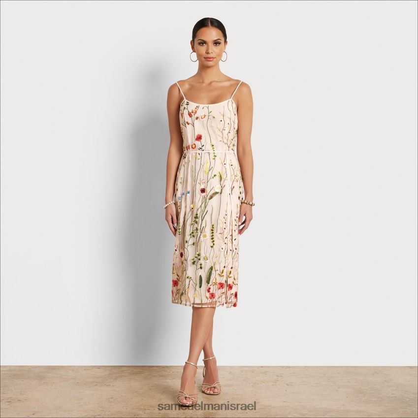 d7a0d7a9d799d79d_d79cd791d795d7a9_sam_edelman_d7a9d79ed79cd7aa_d79ed799d793d799_d7a8d7a7d795d79ed794_d7a4d7a8d797d795d7a0d799.jpg נשים לבוש Sam Edelman שמלת מידי רקומה פרחונית ecru multi 4XL22X1064 - Image 1