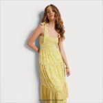 נשים לבוש Sam Edelman שמלת מקסי פרחונית מולטי צהוב 4XL22X1116 - Image 3