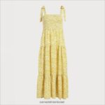 נשים לבוש Sam Edelman שמלת מקסי פרחונית מולטי צהוב 4XL22X1116 - Image 5