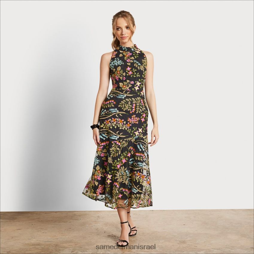 d7a0d7a9d799d79d_d79cd791d795d7a9_sam_edelman_d7a9d79ed79cd7aa_d79ed7a7d7a1d799_d7a8d7a7d795d79ed794_d791d7a6d795d795d790d7a8.jpg נשים לבוש Sam Edelman שמלת מקסי רקומה בצווארון גבוה מולטי שחור 4XL22X1069 - Image 1