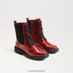 ילדים הַנעָלָה Sam Edelman אתחול קרבי של lydell אדום אודם 4XL22X1012