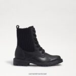 ילדים הַנעָלָה Sam Edelman אתחול קרבי של lydell עור שחור 4XL22X1010 - Image 2