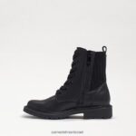 ילדים הַנעָלָה Sam Edelman אתחול קרבי של lydell עור שחור 4XL22X1010 - Image 4