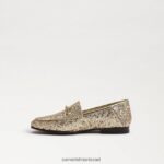 ילדים הַנעָלָה Sam Edelman לוריין ביט לופר זהב ענבר 4XL22X908 - Image 4
