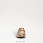 ילדים הַנעָלָה Sam Edelman לוריין ביט לופר עור עלי זהב 4XL22X902 - Image 3