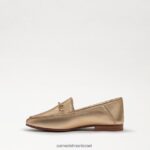 ילדים הַנעָלָה Sam Edelman לוריין ביט לופר עור עלי זהב 4XL22X902 - Image 4