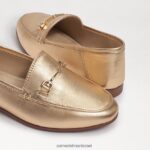 ילדים הַנעָלָה Sam Edelman לוריין ביט לופר עור עלי זהב 4XL22X902 - Image 7
