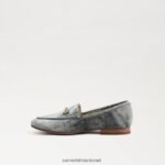 ילדים הַנעָלָה Sam Edelman לוריין ביט לופר קטיפה כחולה מעושנת 4XL22X896 - Image 4