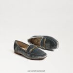 ילדים הַנעָלָה Sam Edelman לוריין ביט לופר קטיפה כחולה מעושנת 4XL22X896 - Image 7