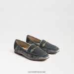 ילדים הַנעָלָה Sam Edelman לוריין ביט לופר קטיפה כחולה מעושנת 4XL22X896