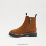 ילדים הַנעָלָה Sam Edelman מגף לגונה צ'לסי גבול חום 4XL22X976 - Image 4