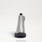 ילדים הַנעָלָה Sam Edelman מגף לגונה צ'לסי עור כסף רך 4XL22X969 - Image 3