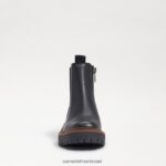 ילדים הַנעָלָה Sam Edelman מגף לגונה צ'לסי עור שחור 4XL22X968 - Image 3