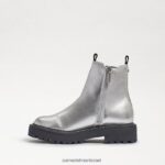 ילדים הַנעָלָה Sam Edelman מגף לגונה צ'לסי עור כסף רך 4XL22X969 - Image 4