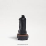 ילדים הַנעָלָה Sam Edelman מגף לגונה צ'לסי עור שחור 4XL22X968 - Image 5