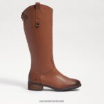 ילדים הַנעָלָה Sam Edelman מגף רכיבה פרוטה עור וויסקי חדש 4XL22X1008 - Image 2