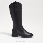 ילדים הַנעָלָה Sam Edelman מגף רכיבה פרוטה עור שחור 4XL22X1007 - Image 2
