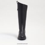 ילדים הַנעָלָה Sam Edelman מגף רכיבה פרוטה עור שחור 4XL22X1007 - Image 3