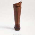 ילדים הַנעָלָה Sam Edelman מגף רכיבה פרוטה עור וויסקי חדש 4XL22X1008 - Image 5