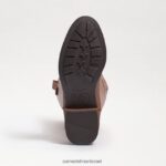 ילדים הַנעָלָה Sam Edelman מגף רכיבה פרוטה עור וויסקי חדש 4XL22X1008 - Image 6