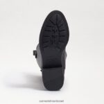 ילדים הַנעָלָה Sam Edelman מגף רכיבה פרוטה עור שחור 4XL22X1007 - Image 6