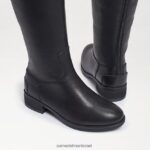 ילדים הַנעָלָה Sam Edelman מגף רכיבה פרוטה עור שחור 4XL22X1007 - Image 7