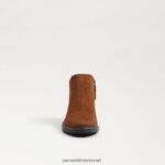 ילדים הַנעָלָה Sam Edelman מגפף קרסול גבול חום 4XL22X1004 - Image 3