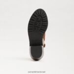 ילדים הַנעָלָה Sam Edelman מגפף קרסול גבול חום 4XL22X1004 - Image 6