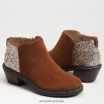 ילדים הַנעָלָה Sam Edelman מגפף קרסול גבול חום 4XL22X1004 - Image 7