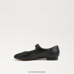 ילדים הַנעָלָה Sam Edelman מיכאלה מרי ג'יין עור שחור 4XL22X915 - Image 4