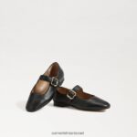 ילדים הַנעָלָה Sam Edelman מיכאלה מרי ג'יין עור שחור 4XL22X915 - Image 7