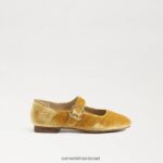 ילדים הַנעָלָה Sam Edelman מיכאלה מרי ג'יין קטיפה זעפרן 4XL22X913 - Image 2