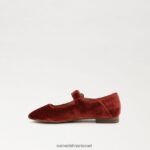 ילדים הַנעָלָה Sam Edelman מיכאלה מרי ג'יין קטיפה כתומה קניון 4XL22X912 - Image 4