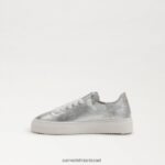 ילדים הַנעָלָה Sam Edelman נעלי ספורט שרוכים של פרג כסף רך 4XL22X923 - Image 4