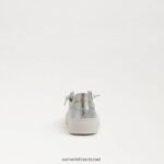 ילדים הַנעָלָה Sam Edelman נעלי ספורט שרוכים של פרג כסף רך 4XL22X923 - Image 5