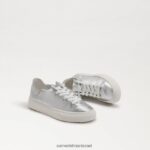 ילדים הַנעָלָה Sam Edelman נעלי ספורט שרוכים של פרג כסף רך 4XL22X923 - Image 7