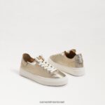 ילדים הַנעָלָה Sam Edelman נעלי ספורט שרוכים של פרג עלה זהב 4XL22X925 - Image 7