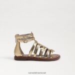 ילדים הַנעָלָה Sam Edelman סנדל גלדיאטור ג'יני זהב ענבר 4XL22X1030 - Image 2